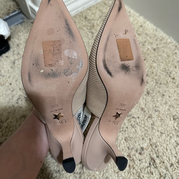 Dior J'ADIOR SLINGBACK PUMP nude technical fabric size 36 1/2 - Picture 5 of 6